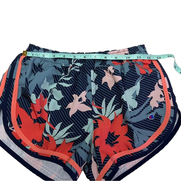 Champion women's size S running athletic shorts with liner tropical print navy - Picture 6 of 10